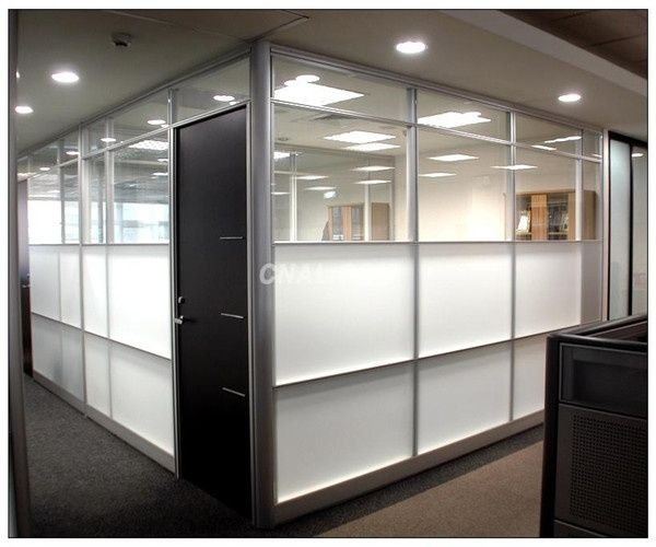 office partition with opening door